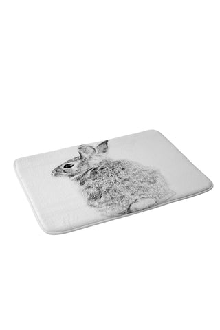 Anna Shell Rabbit drawing Memory Foam Bath Mat