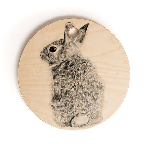 Anna Shell Rabbit drawing Cutting Board Round