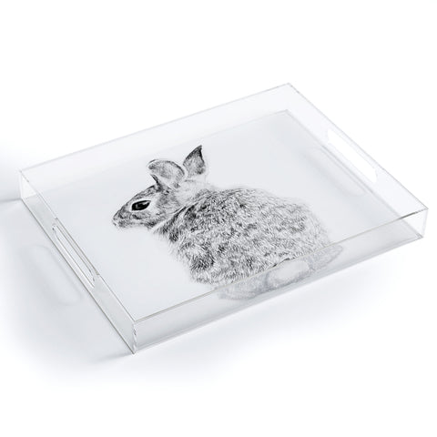 Anna Shell Rabbit drawing Acrylic Tray