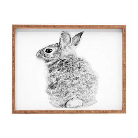 Anna Shell Rabbit drawing Rectangular Tray