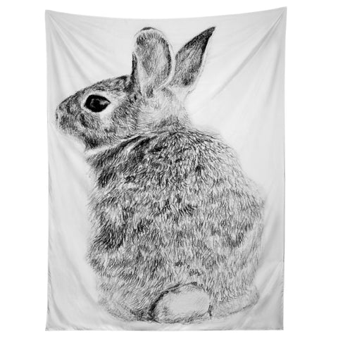 Anna Shell Rabbit Drawing Tapestry