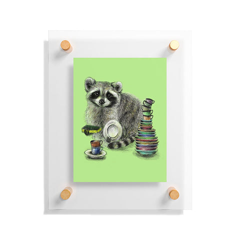 Anna Shell Raccoon Floating Acrylic Print