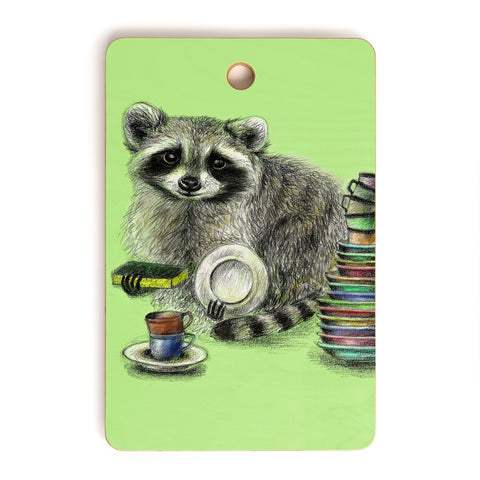 Anna Shell Raccoon Cutting Board Rectangle