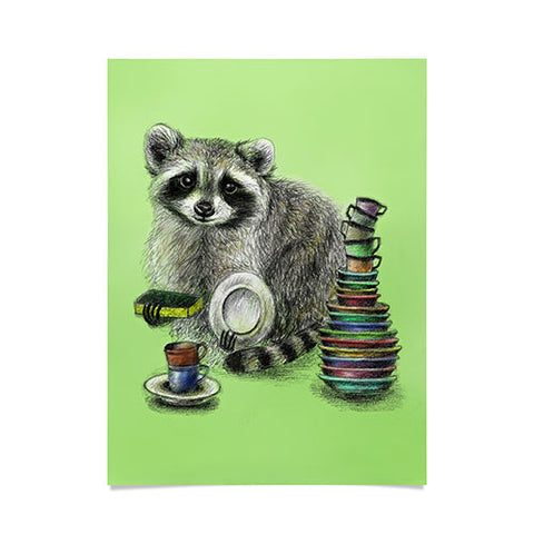 Anna Shell Raccoon Poster