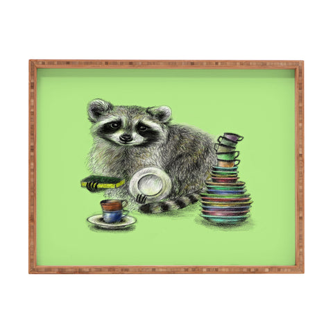Anna Shell Raccoon Rectangular Tray