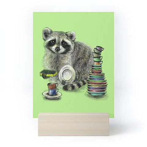 Anna Shell Raccoon Mini Art Print