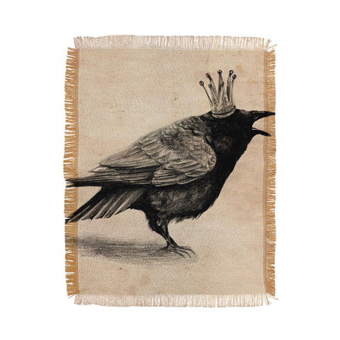 Anna Shell Raven Throw Blanket