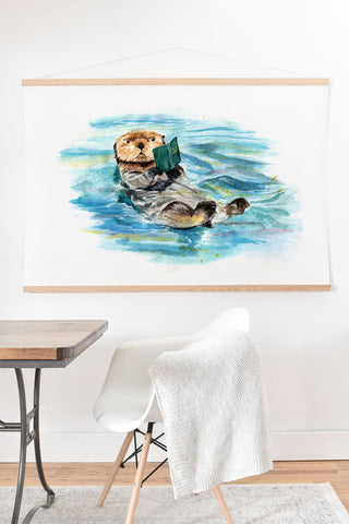Anna Shell reading otter Art Print And Hanger