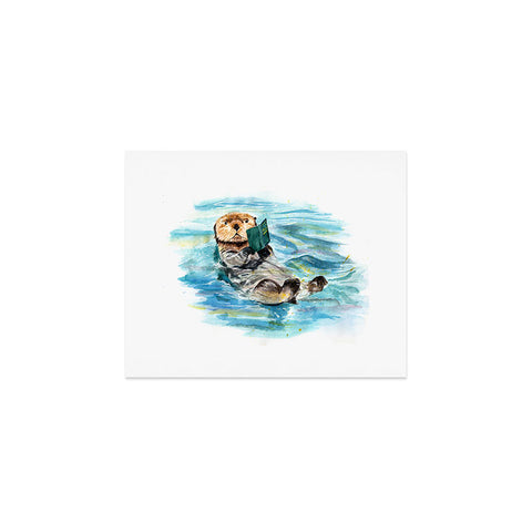 Anna Shell reading otter Art Print