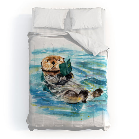 Anna Shell reading otter Comforter