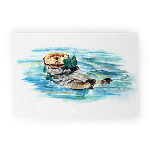 Anna Shell reading otter Welcome Mat