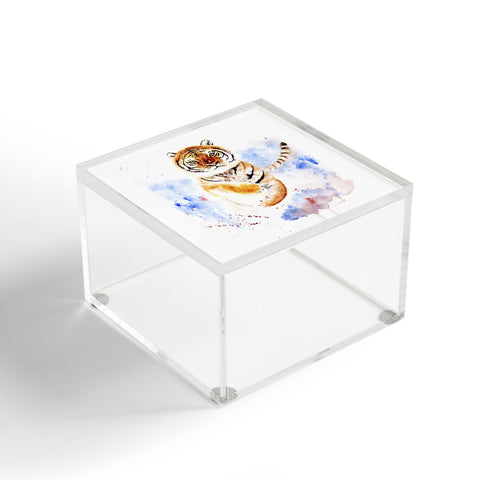 Anna Shell Tiger in snow Acrylic Box