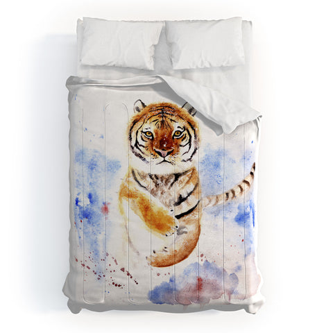 Anna Shell Tiger in snow Comforter