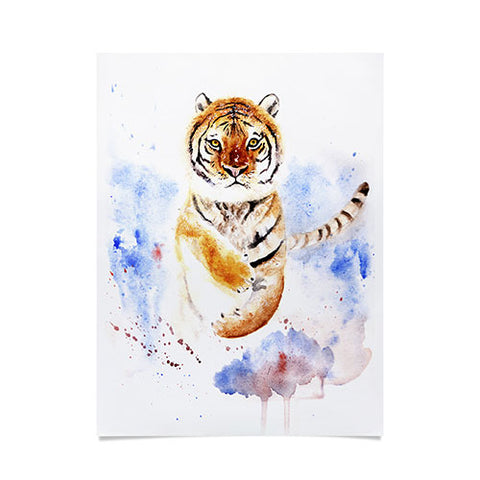 Anna Shell Tiger in snow Poster