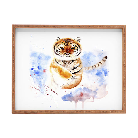 Anna Shell Tiger in snow Rectangular Tray