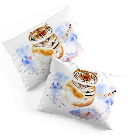 Anna Shell Tiger in snow Pillow Shams