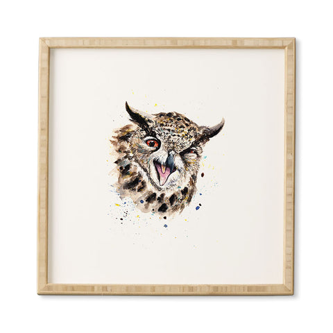 Anna Shell Winking Owl Framed Wall Art