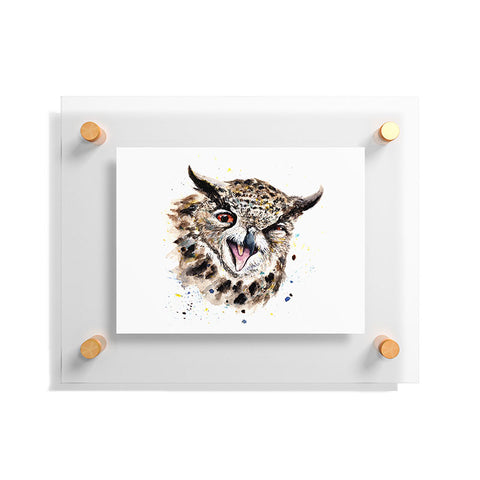 Anna Shell Winking Owl Floating Acrylic Print