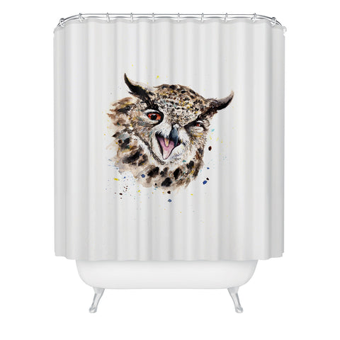 Anna Shell Winking Owl Shower Curtain