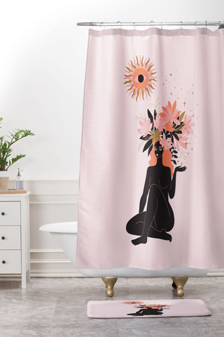 Anneamanda blooming in sun Shower Curtain And Mat