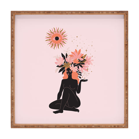 Anneamanda blooming in sun Square Tray