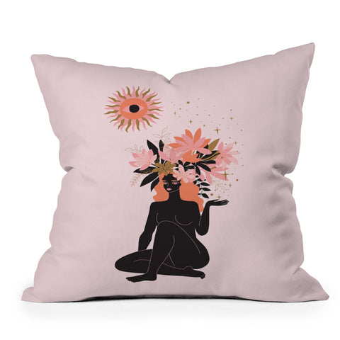 Anneamanda blooming in sun Throw Pillow