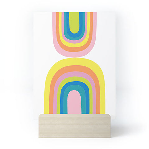 Anneamanda happy rainbows Mini Art Print