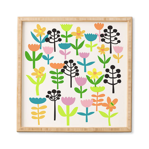 Anneamanda happy summer meadow Framed Wall Art