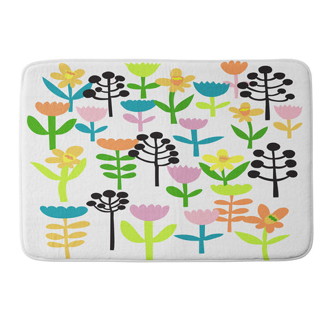 Anneamanda happy summer meadow Memory Foam Bath Mat