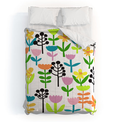 Anneamanda happy summer meadow Comforter