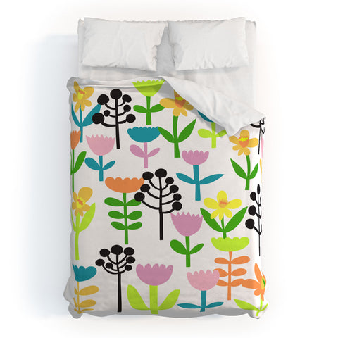 Anneamanda happy summer meadow Duvet Cover