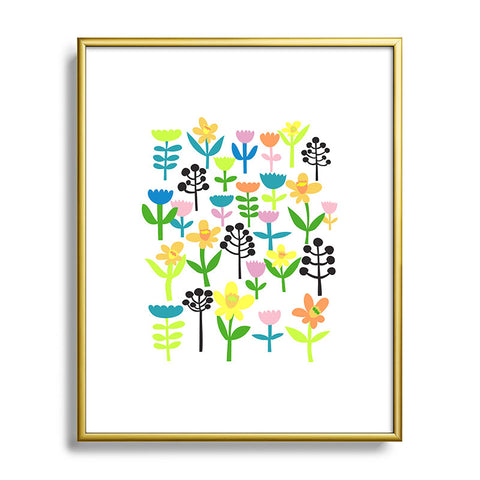 Anneamanda happy summer meadow Metal Framed Art Print
