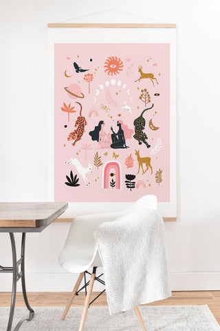 Anneamanda magic garden Art Print And Hanger