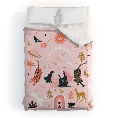 Anneamanda magic garden Duvet Cover