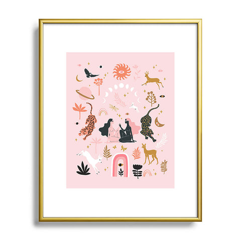 Anneamanda magic garden Metal Framed Art Print