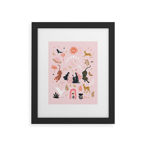 Anneamanda magic garden Framed Art Print