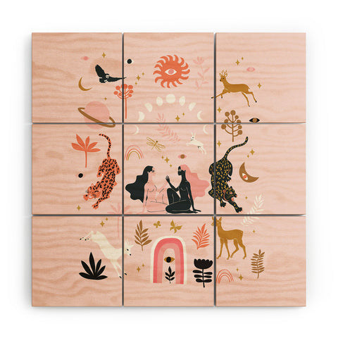 Anneamanda magic garden Wood Wall Mural