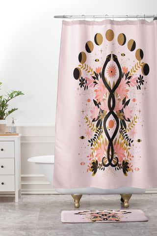 Anneamanda magic snakes Shower Curtain And Mat