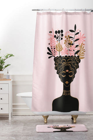 Anneamanda mind garden Shower Curtain And Mat