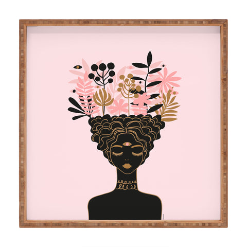 Anneamanda mind garden Square Tray