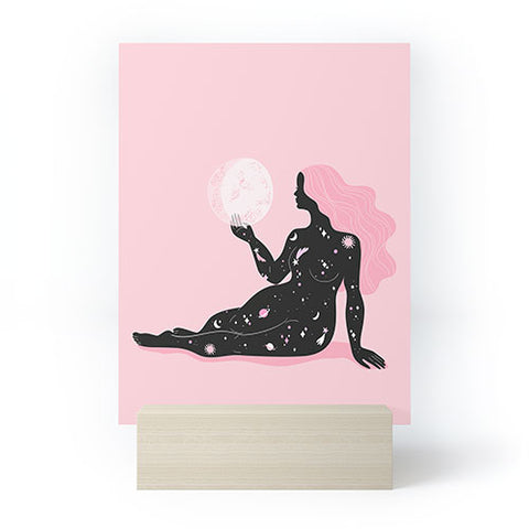 Anneamanda moon goddess Mini Art Print