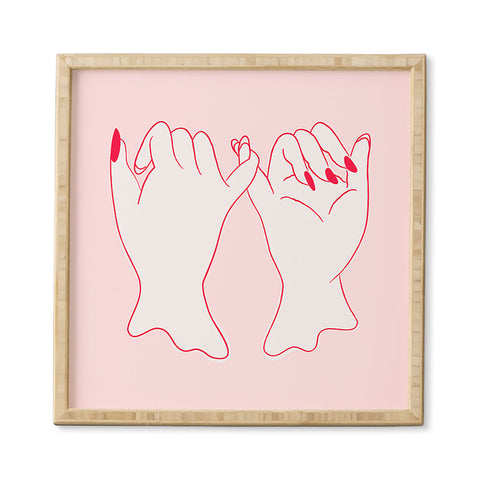 Anneamanda pinkie promise pink Framed Wall Art