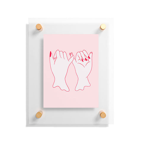 Anneamanda pinkie promise pink Floating Acrylic Print