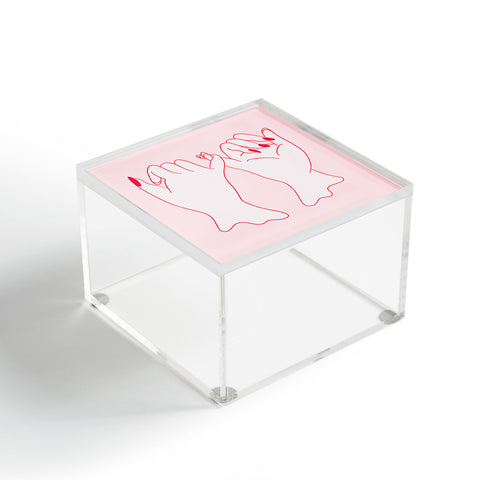 Anneamanda pinkie promise pink Acrylic Box