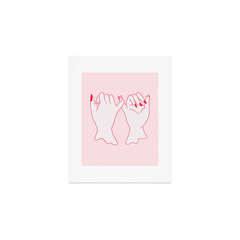Anneamanda pinkie promise pink Art Print