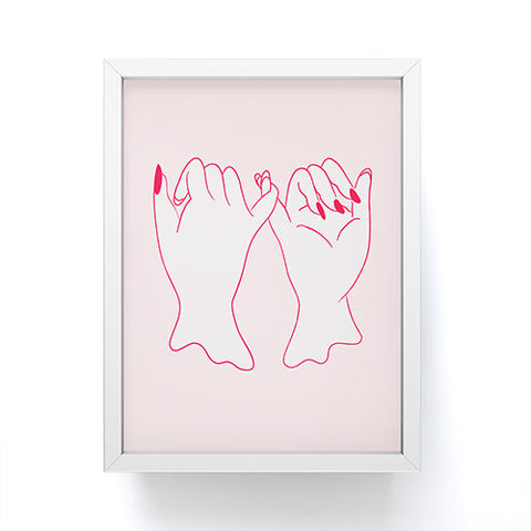Anneamanda pinkie promise pink Framed Mini Art Print