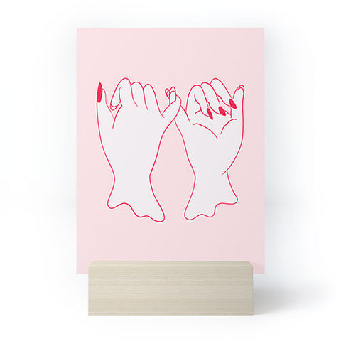 Anneamanda pinkie promise pink Mini Art Print