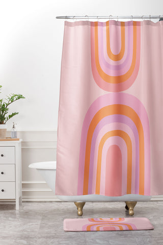 Anneamanda rainbow arches Shower Curtain And Mat