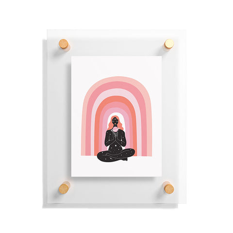 Anneamanda rainbow meditation Floating Acrylic Print
