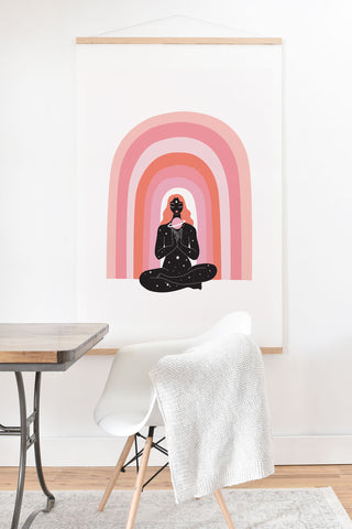 Anneamanda rainbow meditation Art Print And Hanger